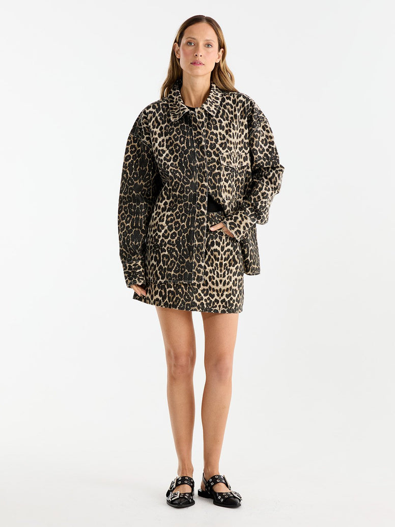 SURI OVERSHIRT - Leopard Print