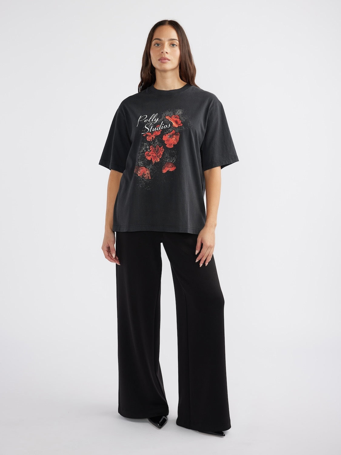 POPPIES TEE - Vintage Black