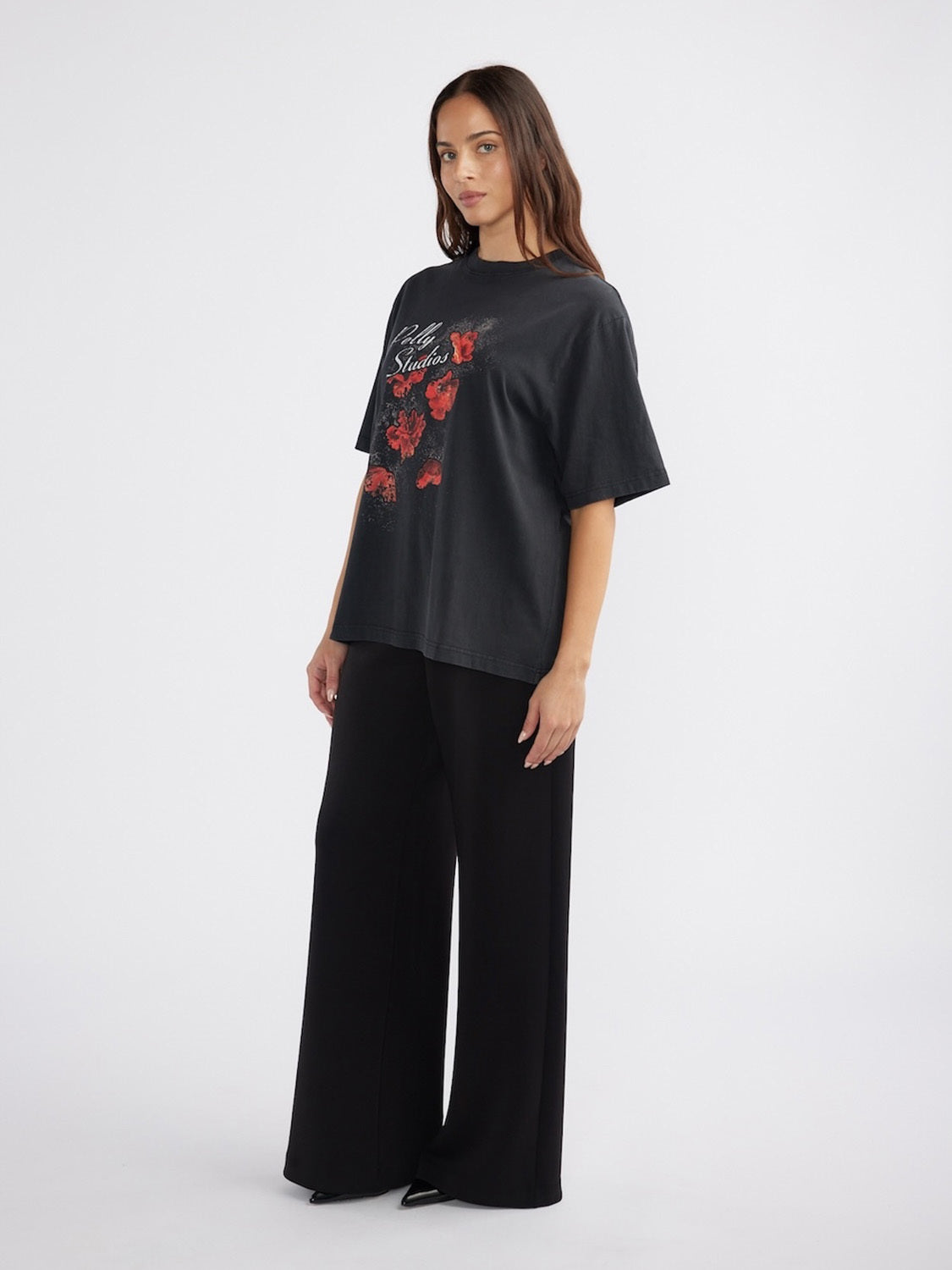 POPPIES TEE - Vintage Black