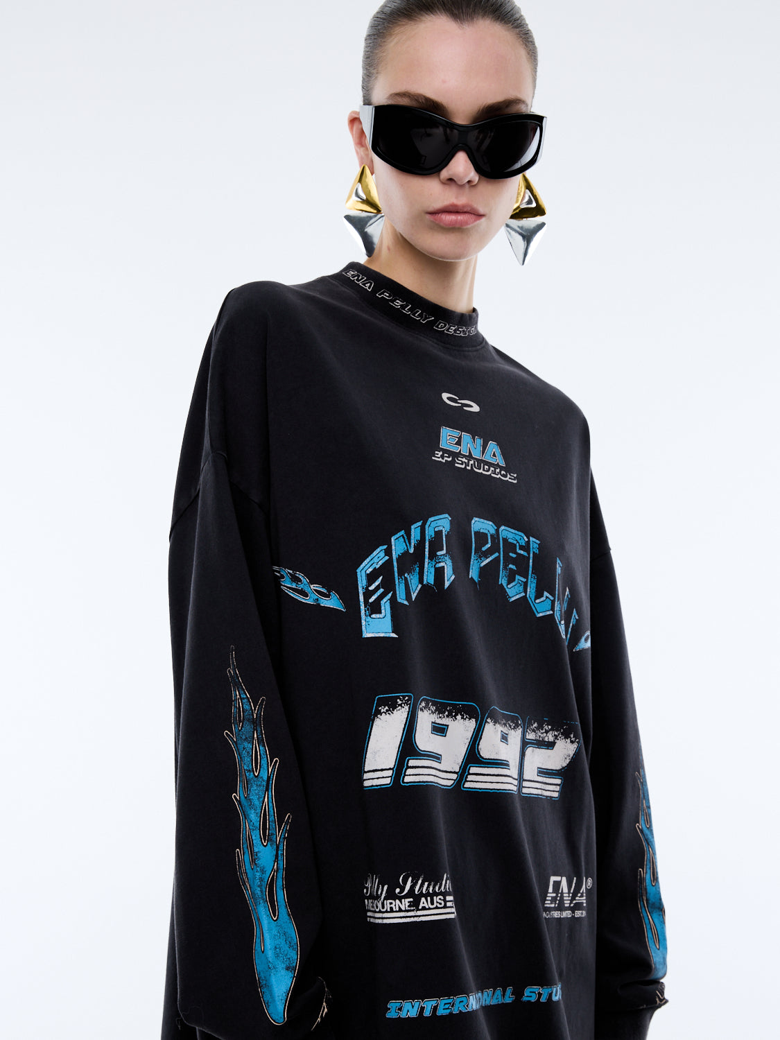 SPEEDWAY TEE DRESS - Washed Black