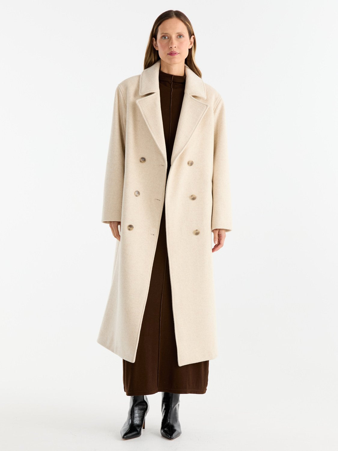 TAYLOR WOOL BLEND COAT - Birch