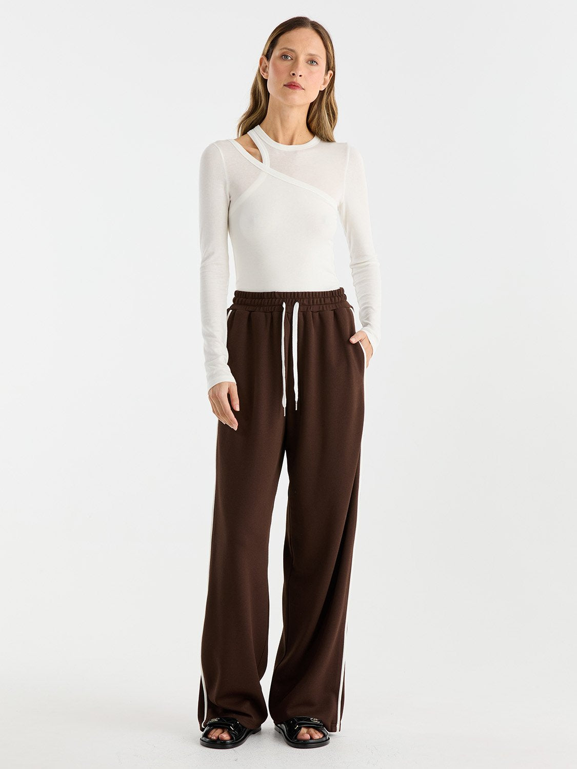 PARKER TRACK PANT - Chocolate