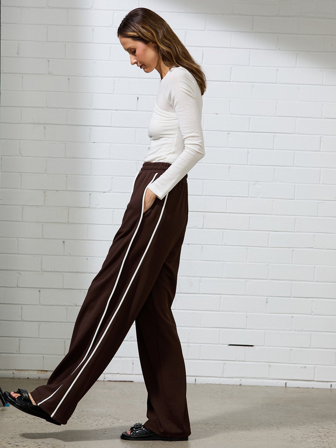 PARKER TRACK PANT - Chocolate