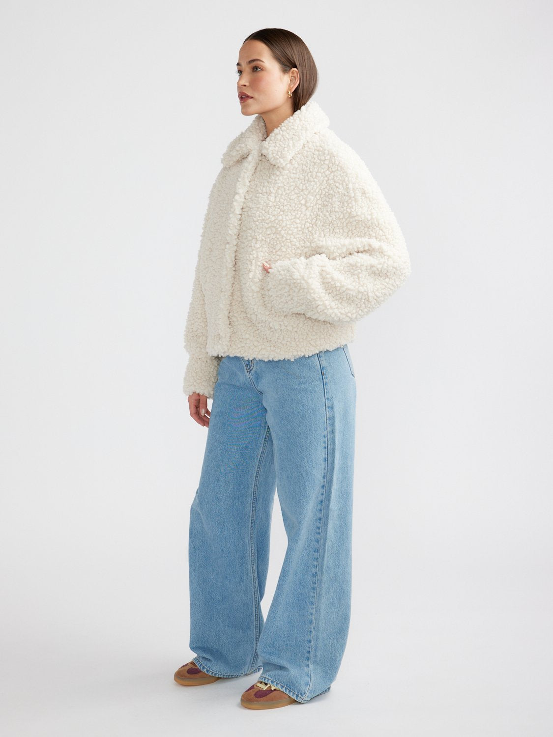 XADIE FAUX FUR JACKET - Birch