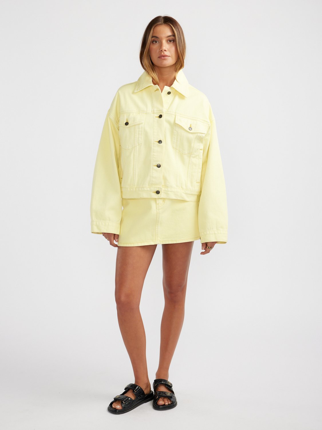 EPXEP LALA DENIM JACKET - Washed Lime