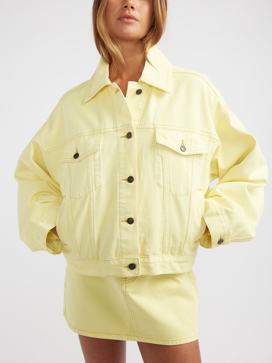 EPXEP LALA DENIM JACKET - Washed Lime