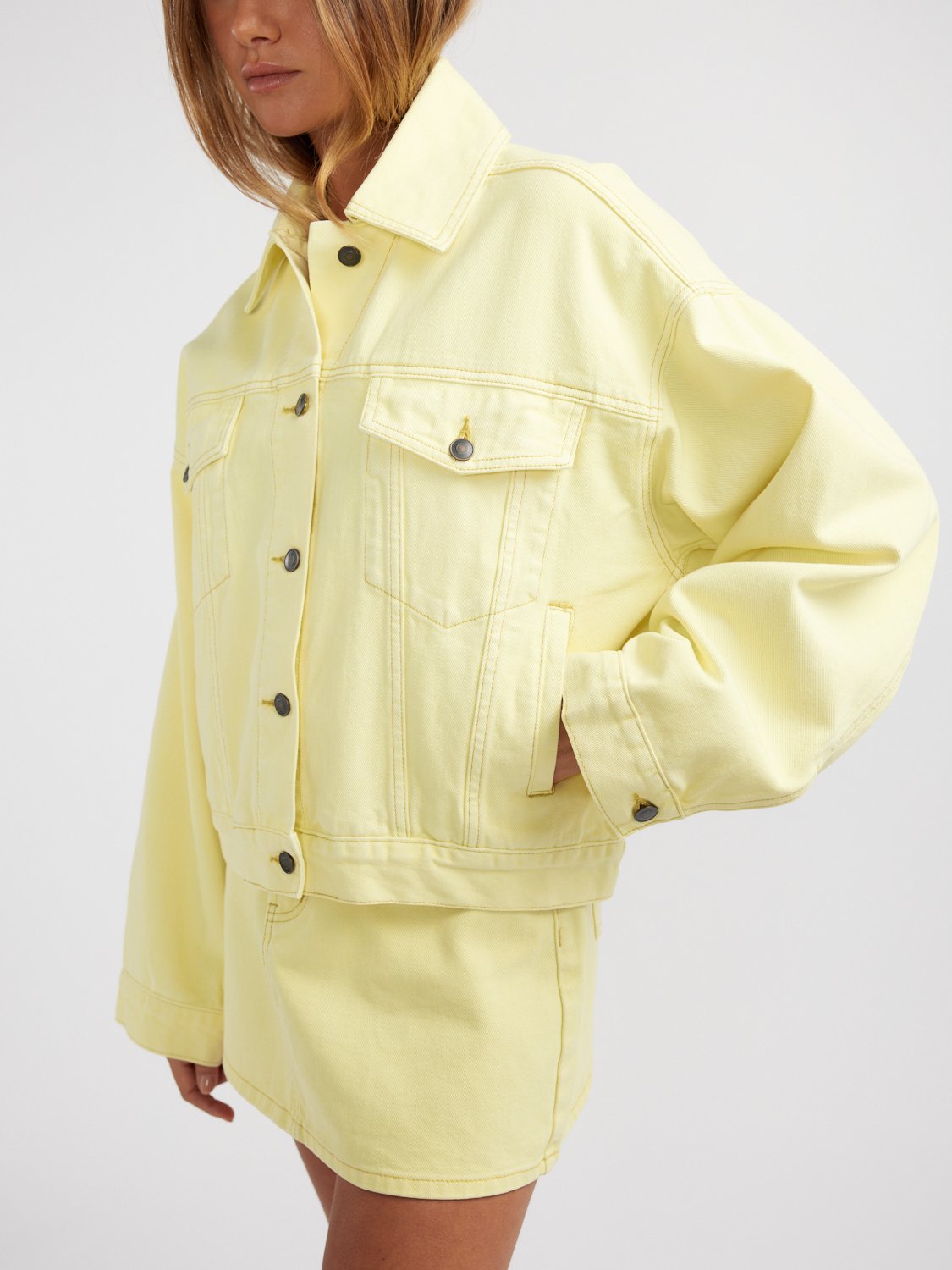 EPXEP LALA DENIM JACKET - Washed Lime