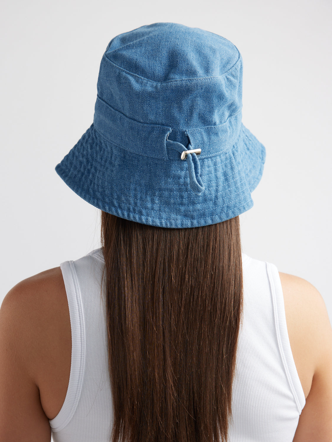 EPXEP CHLOE WIDE BRIM HAT - Mid Blue Denim