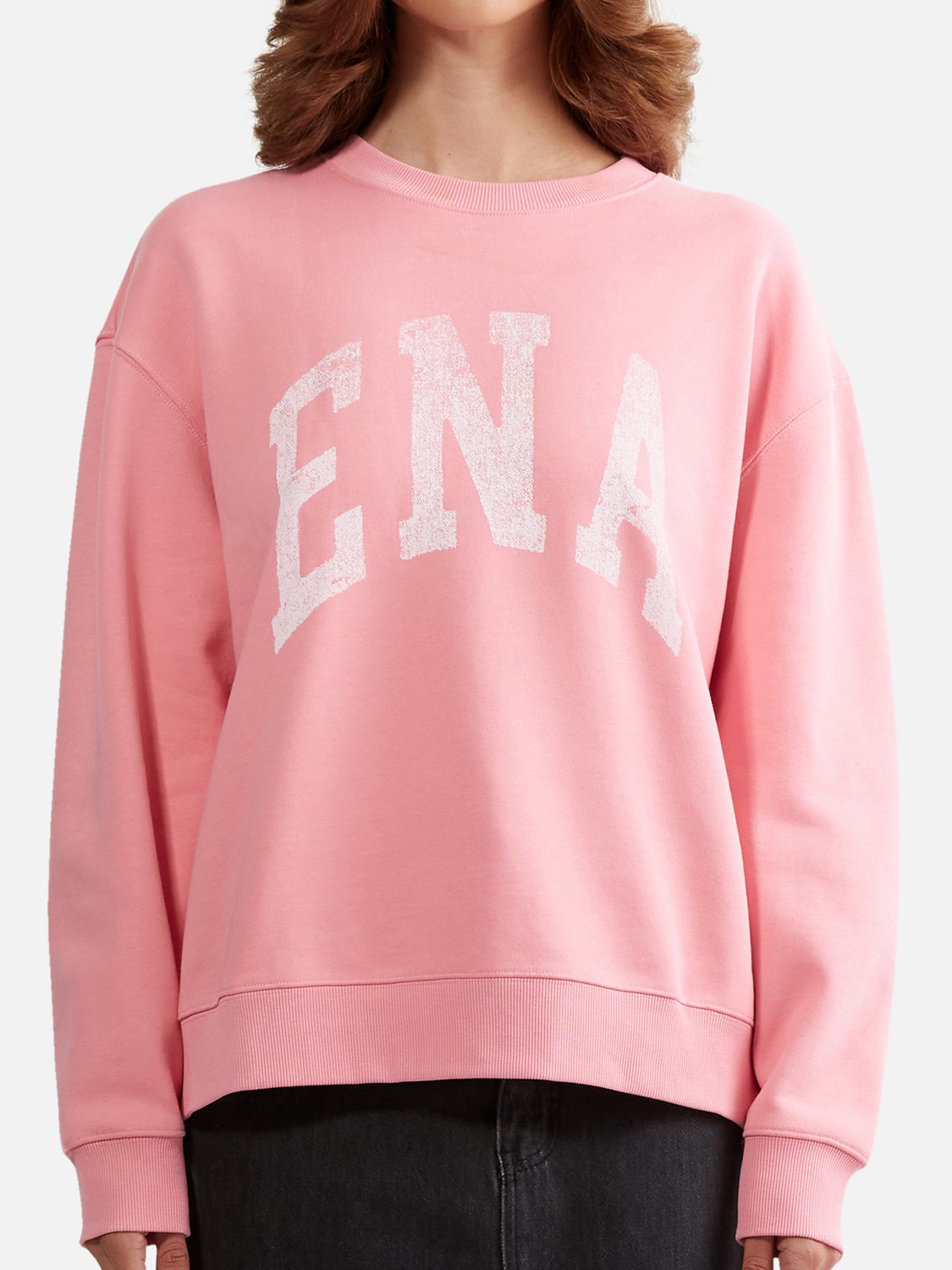 Lilly Oversized Sweater College - Bubblegum