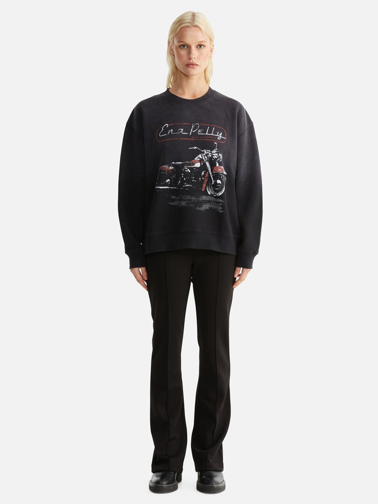 Lola Oversized Sweater Motorbike - Vintage Black