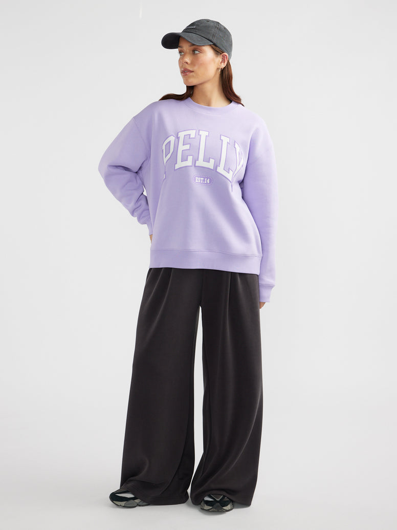 LILLY OVERSIZED SWEATER COLLEGIATE - Lilac