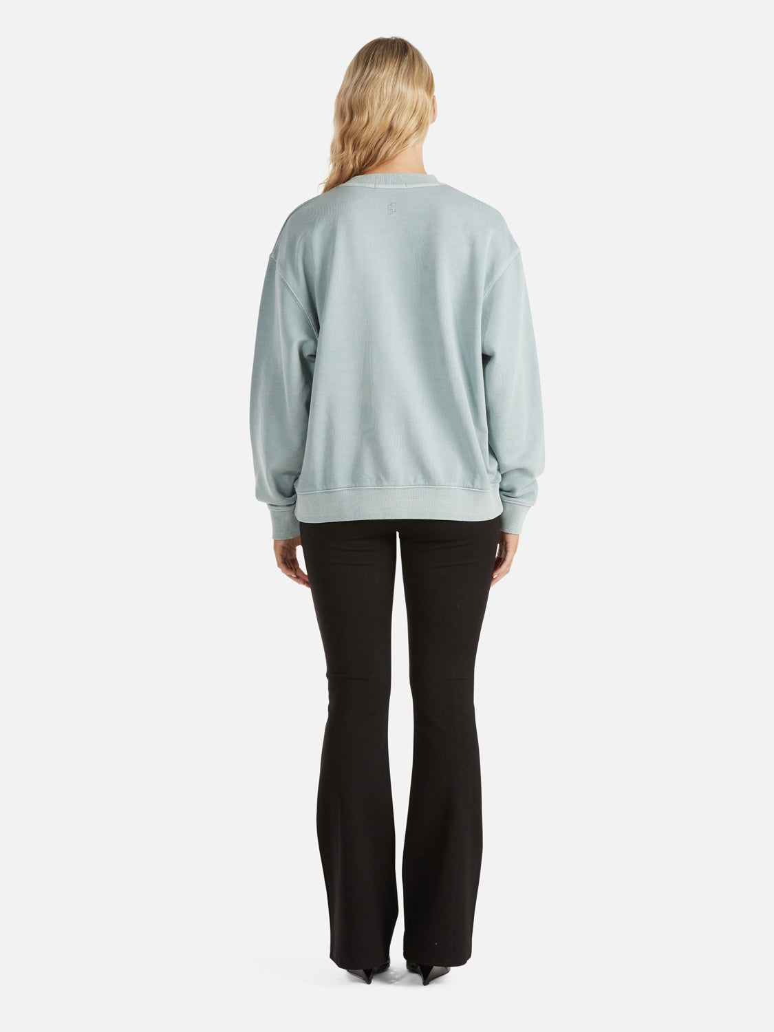 Lilly Oversized Sweater City Logo - Seafoam Wash