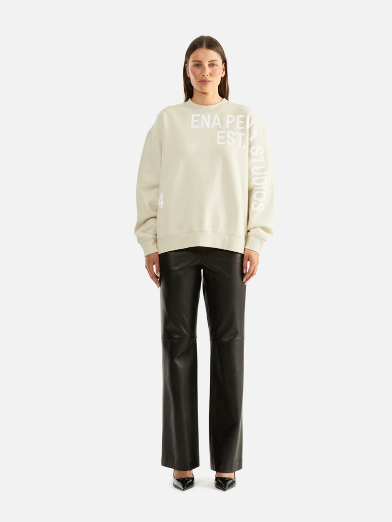 Lilly Oversized Sweater Studio - Off White Wash