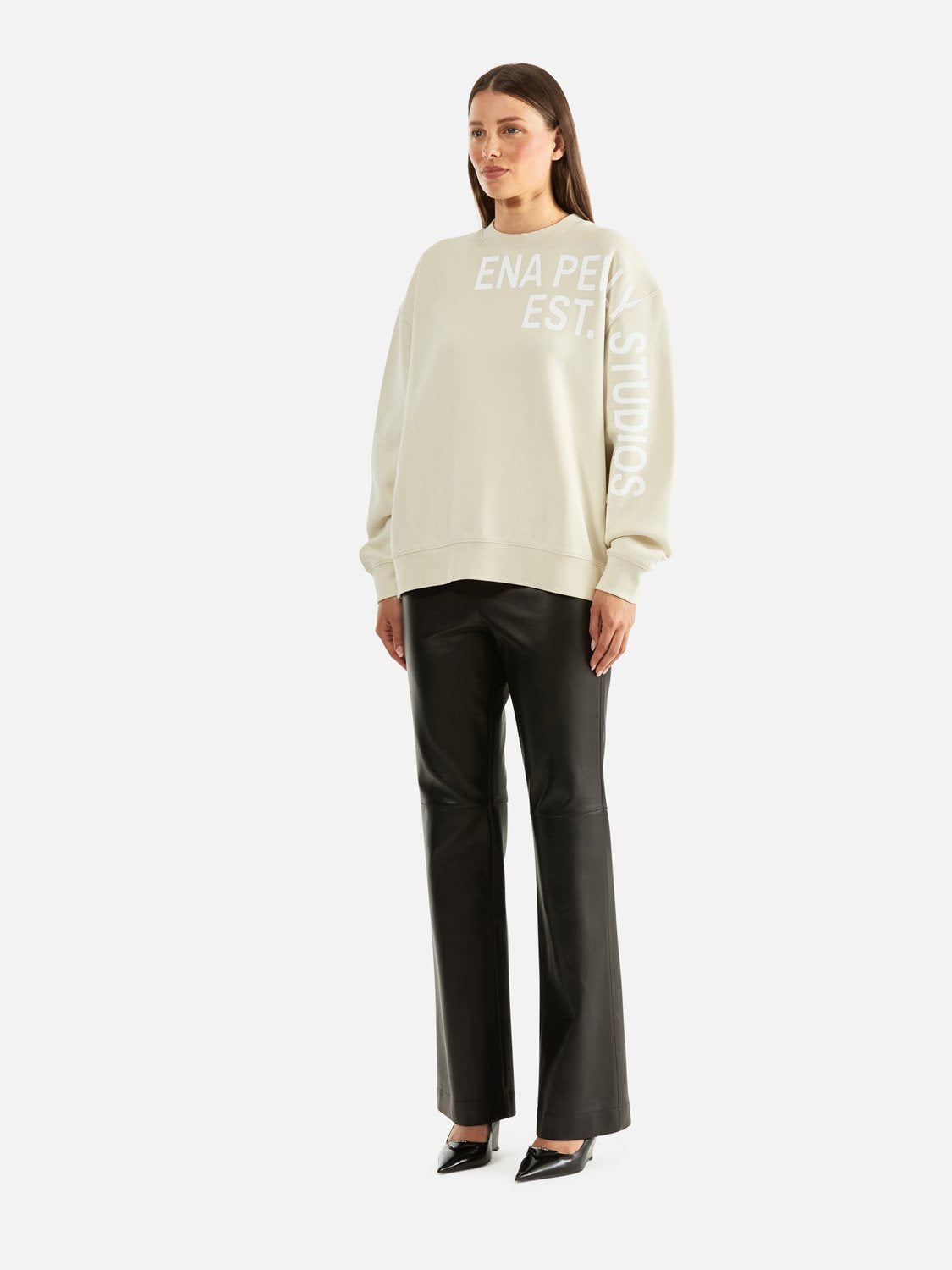 Lilly Oversized Sweater Studio - Off White Wash