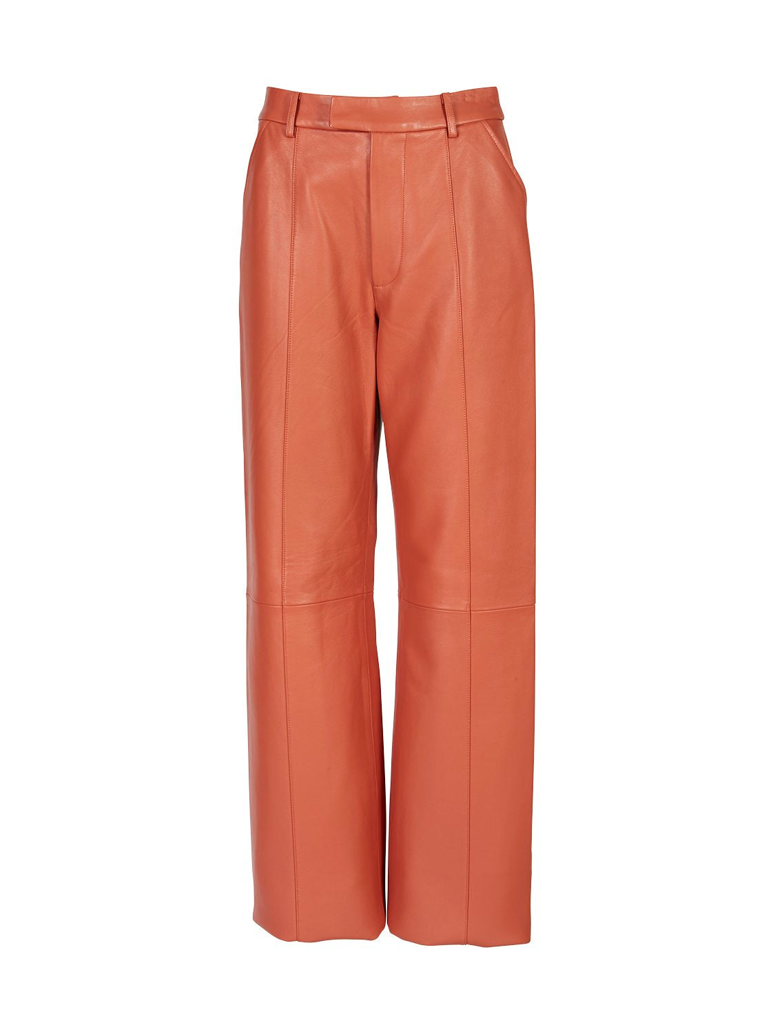 Danielle Leather Pant - Red Brick