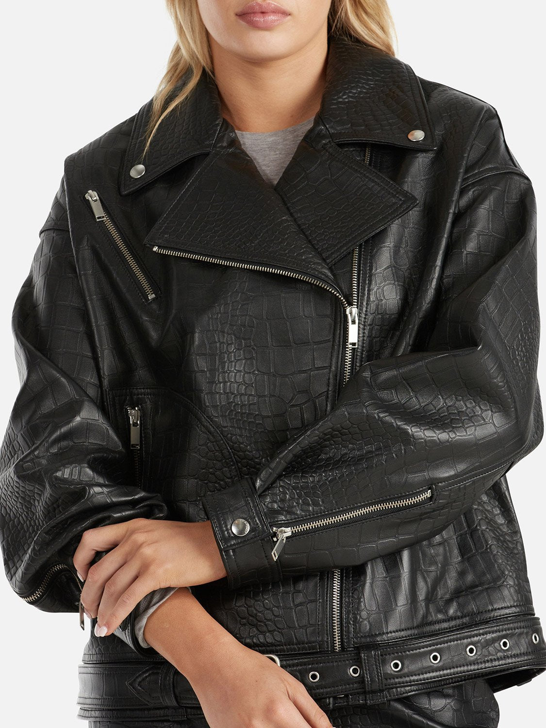 Eden Textured Leather Jacket