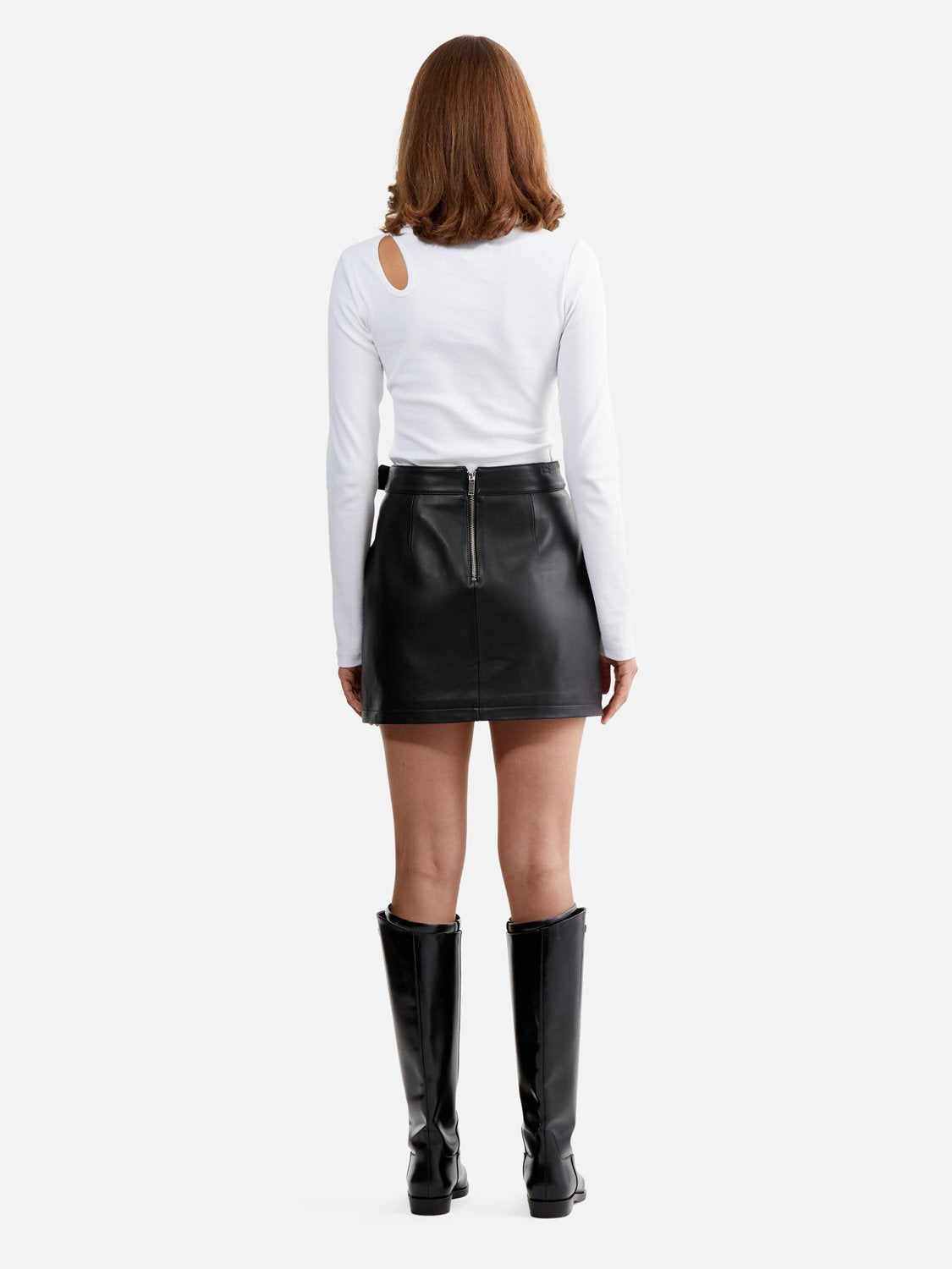 MURPHY LEATHER SKIRT - BLACK