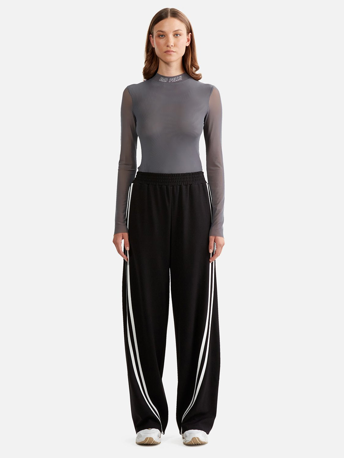 Valentina Stripe Pant Black Off White