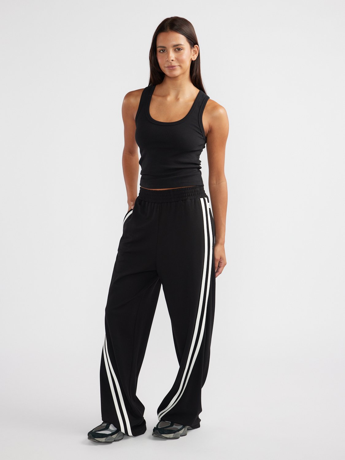 Valentina Stripe Pant - Black/Off White