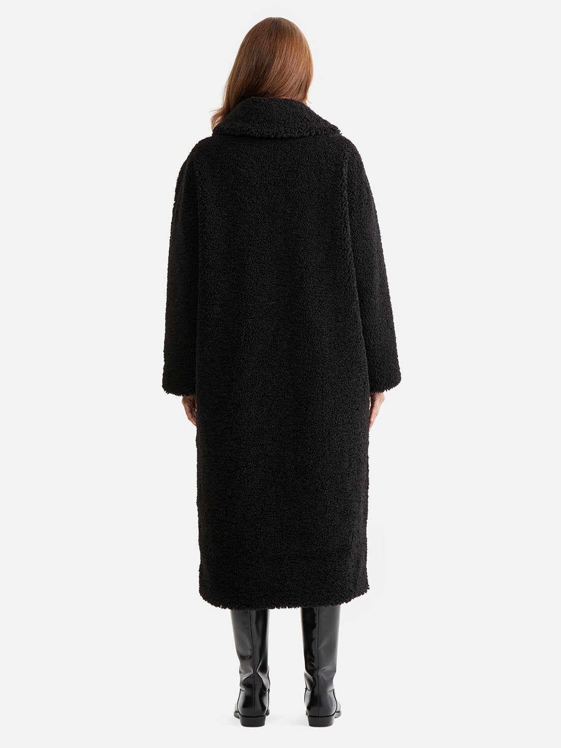 JF Faux Fur Coat - Black