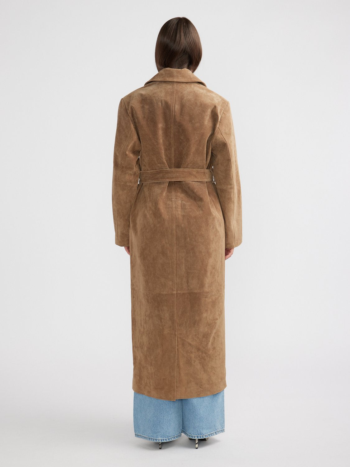 MILEY SUEDE TRENCH - Toffee