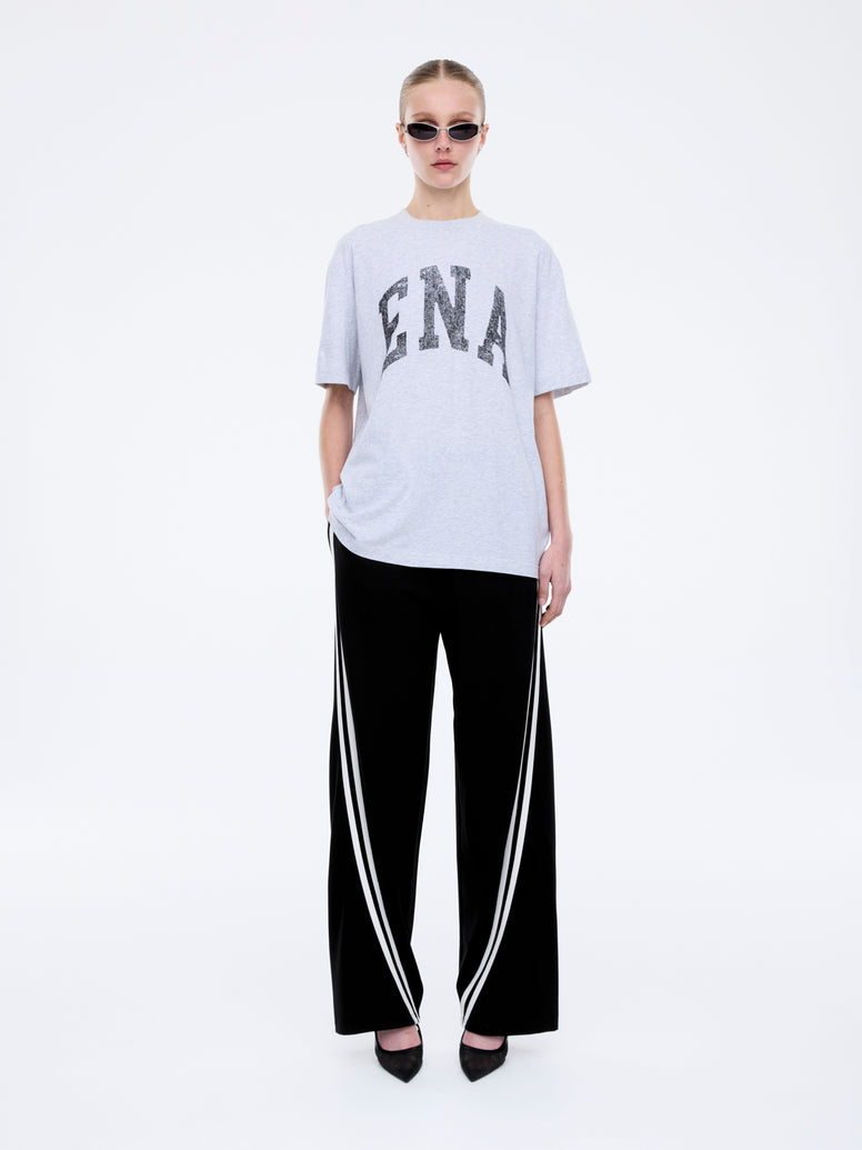 Jessie Oversized Tee Collegiate - Mid Grey Marle