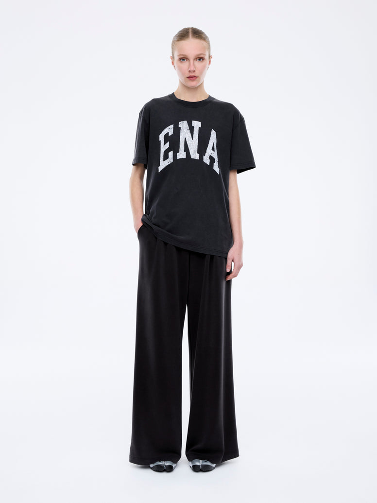 JESSIE OVERSIZED TEE COLLEGIATE - Vintage Black