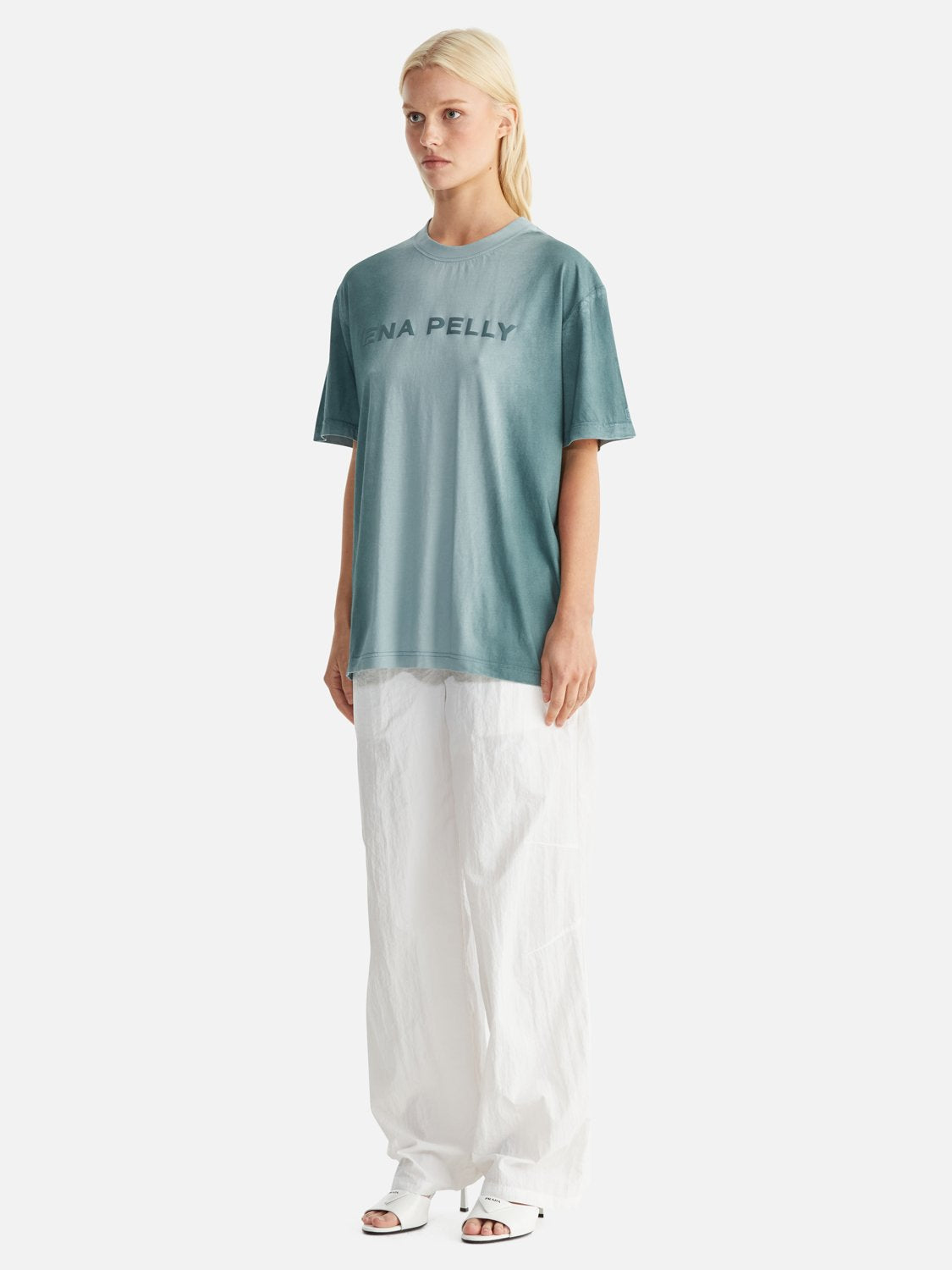 Jessie Oversized Tee Ombre - Mist/ Teal