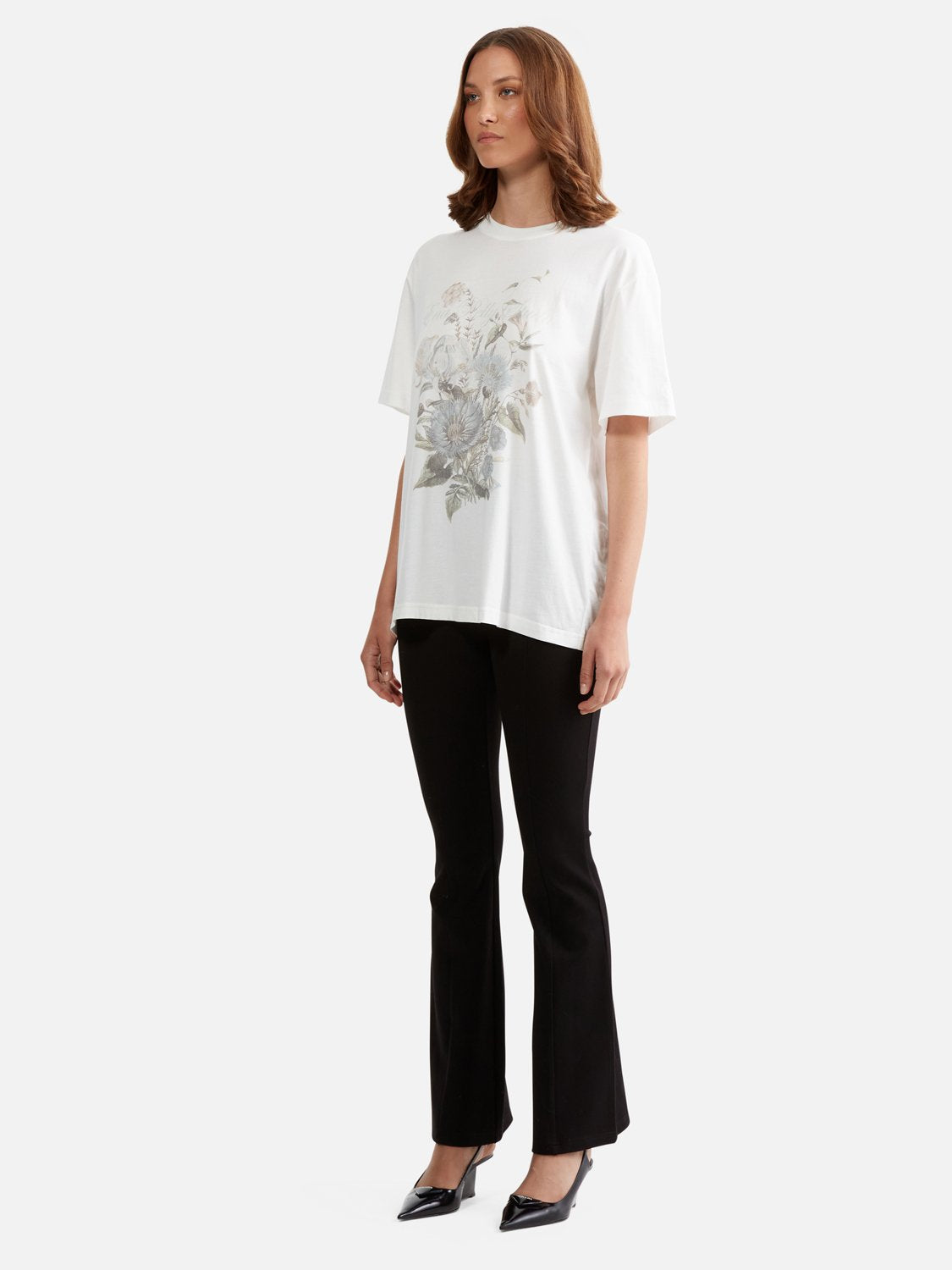 JESSIE OVERSIZED TEE WILDFLOWER - VINTAGE WHITE