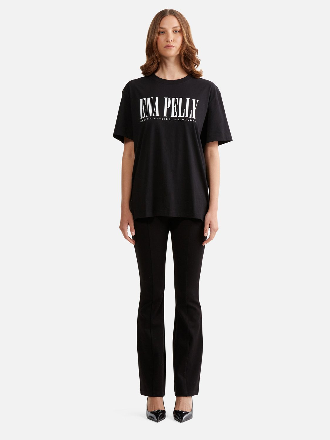 JESSIE OVERSIZED TEE CITY LOGO - BLACK