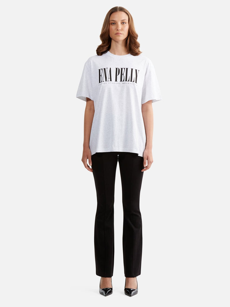 JESSIE OVERSIZED TEE CITY LOGO - WHITE MARLE