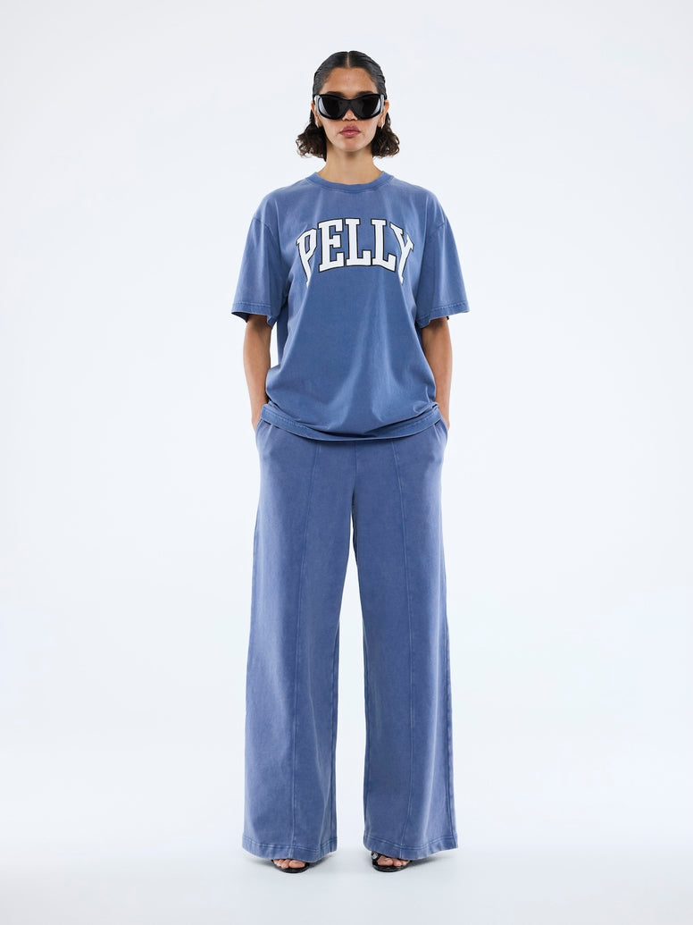 JESSIE OVERSIZED TEE VARSITY - Indigo Wash