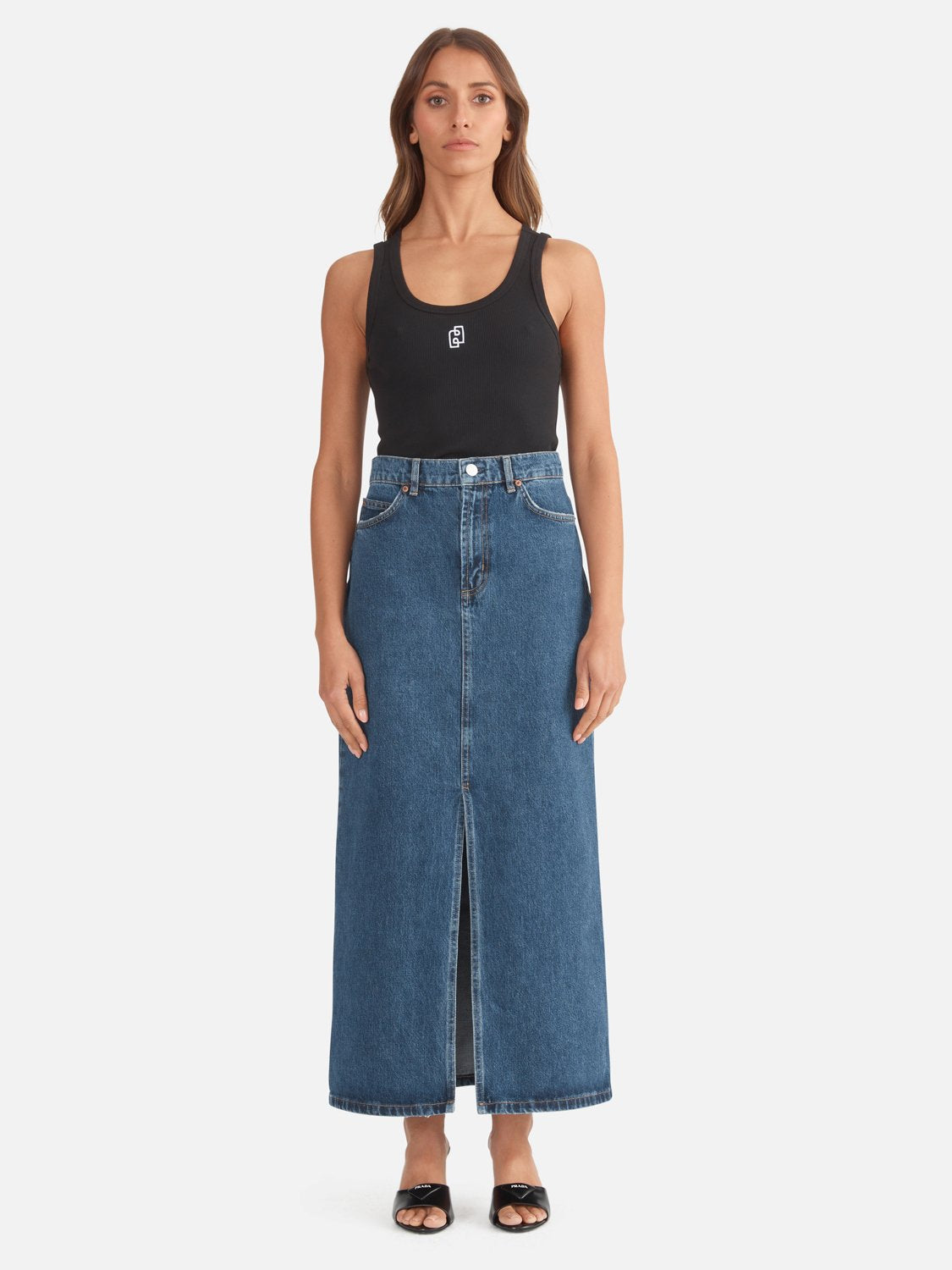 Natalie Denim Skirt - Dark Authentic Rigid