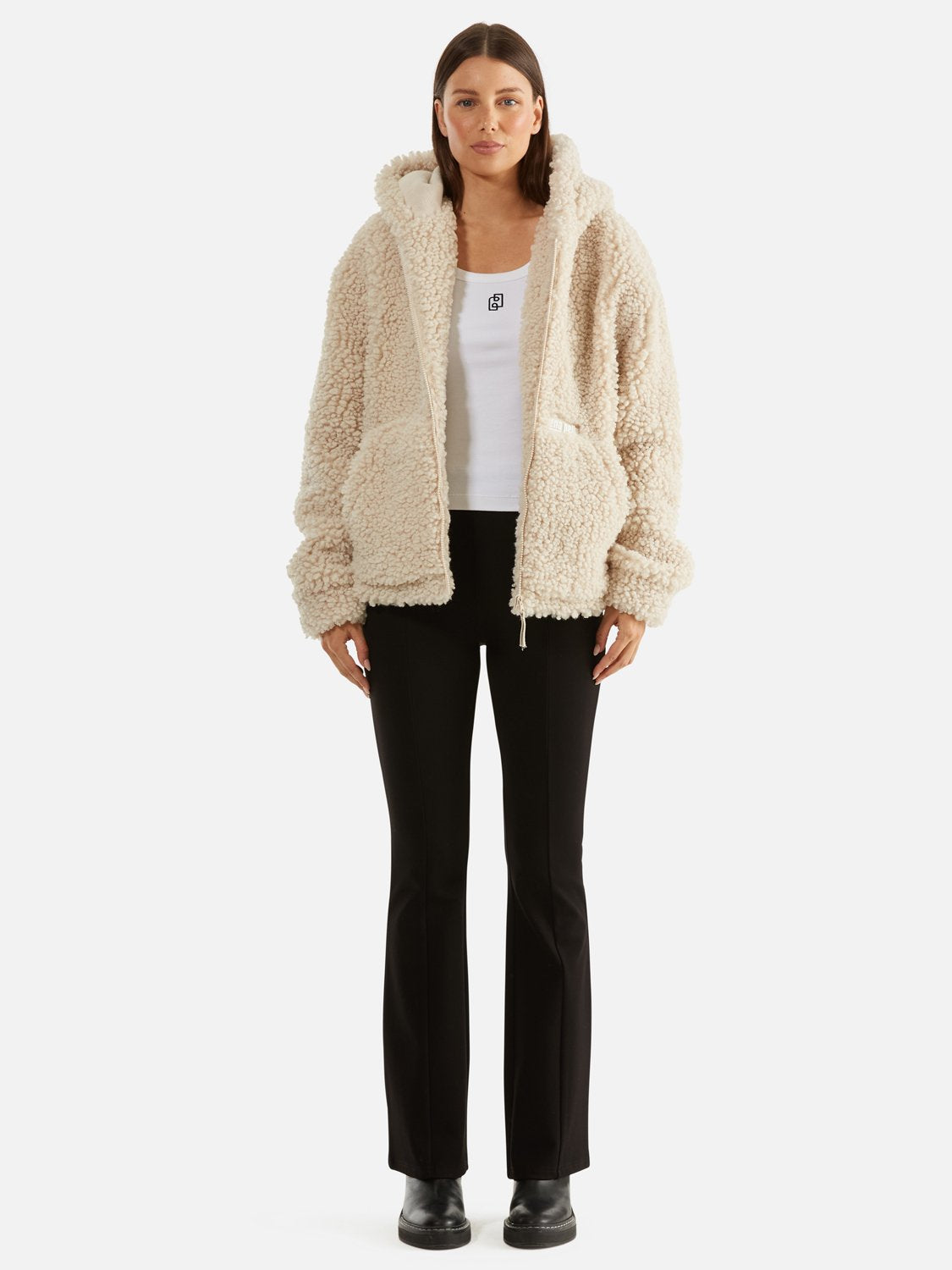 Gracie Faux Fur Hoodie - Birch