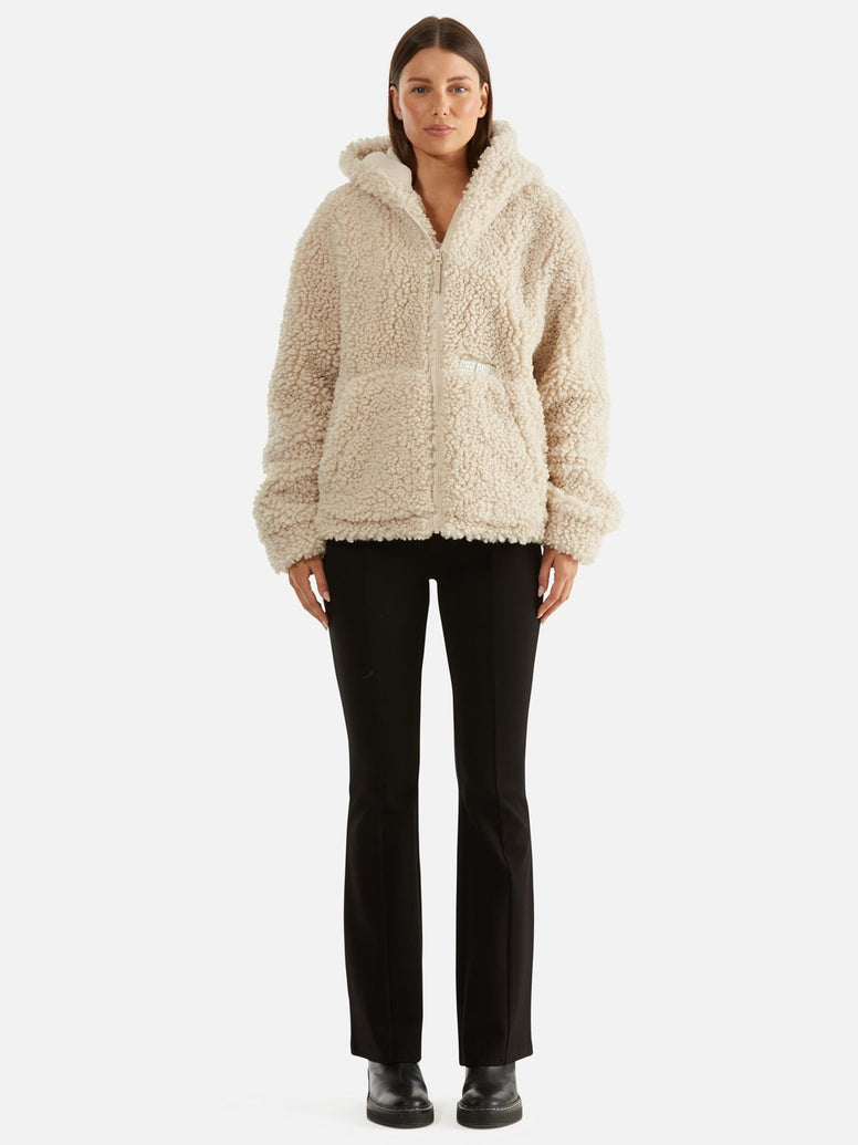 Gracie Faux Fur Hoodie - Birch