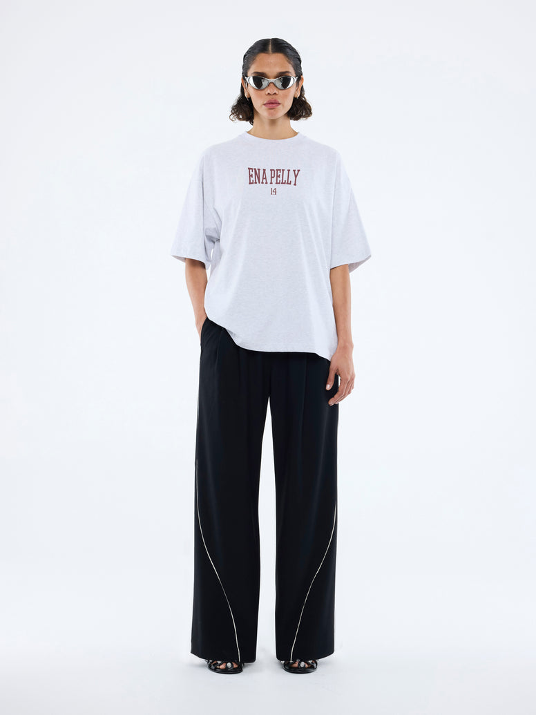 VARSITY ARCH TEE - White Marle