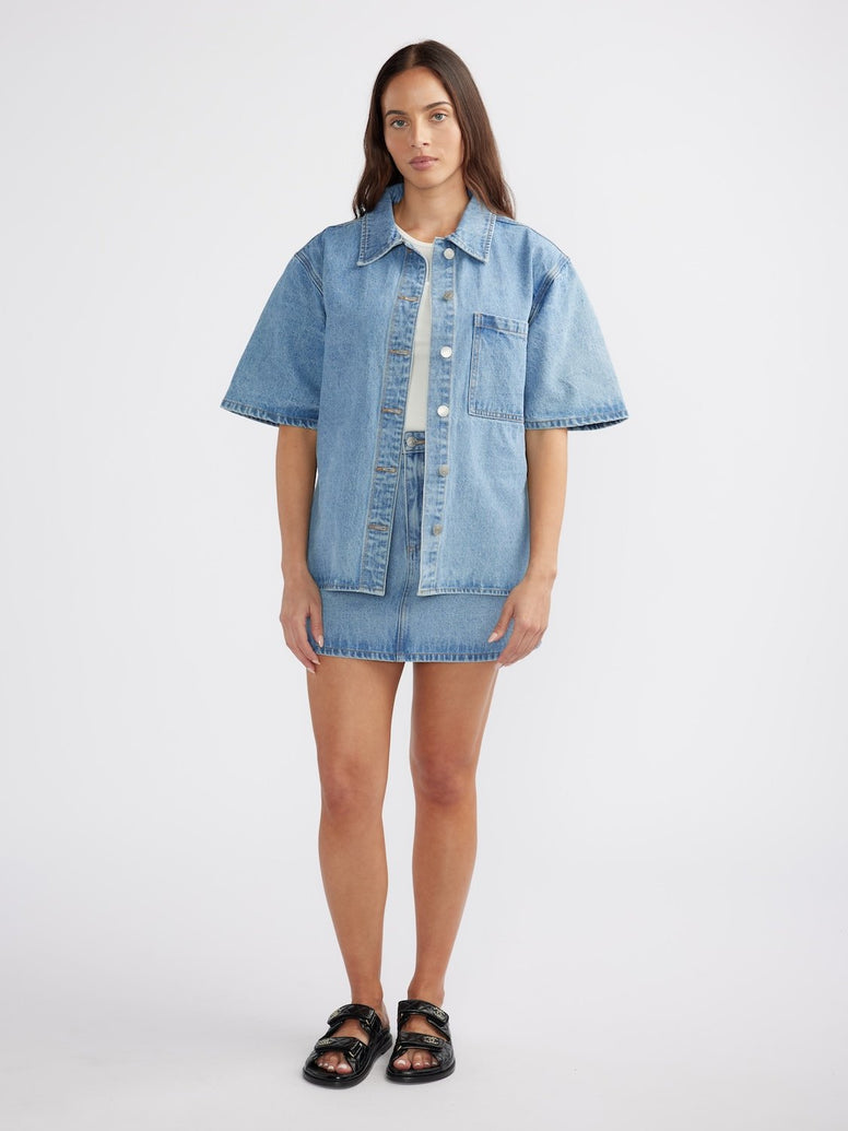 REESE OVERSIZED DENIM SHIRT