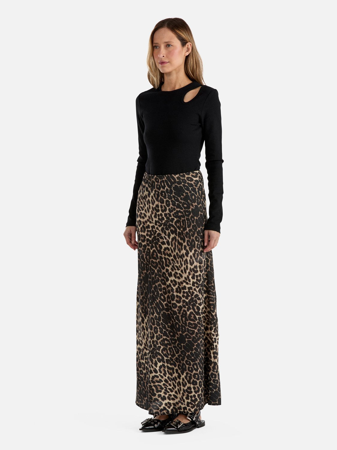 Suri Maxi Skirt - Leopard Print