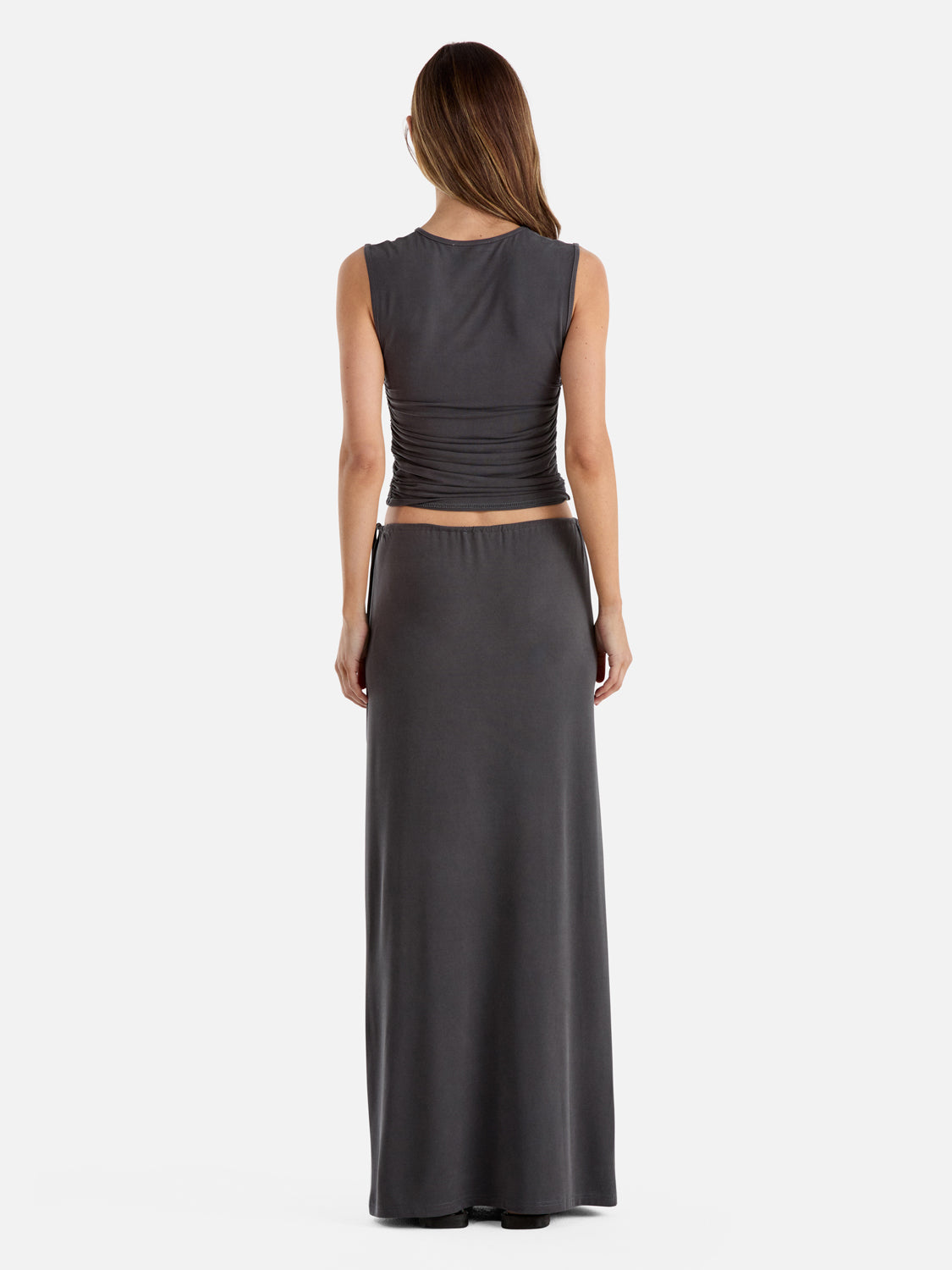 Sophia Jersey Skirt - Charcoal