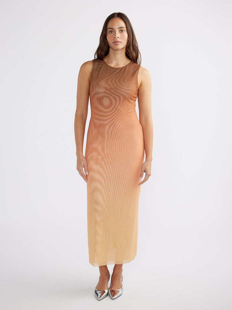 ARI OMBRE DRESS - Sunset Ombre