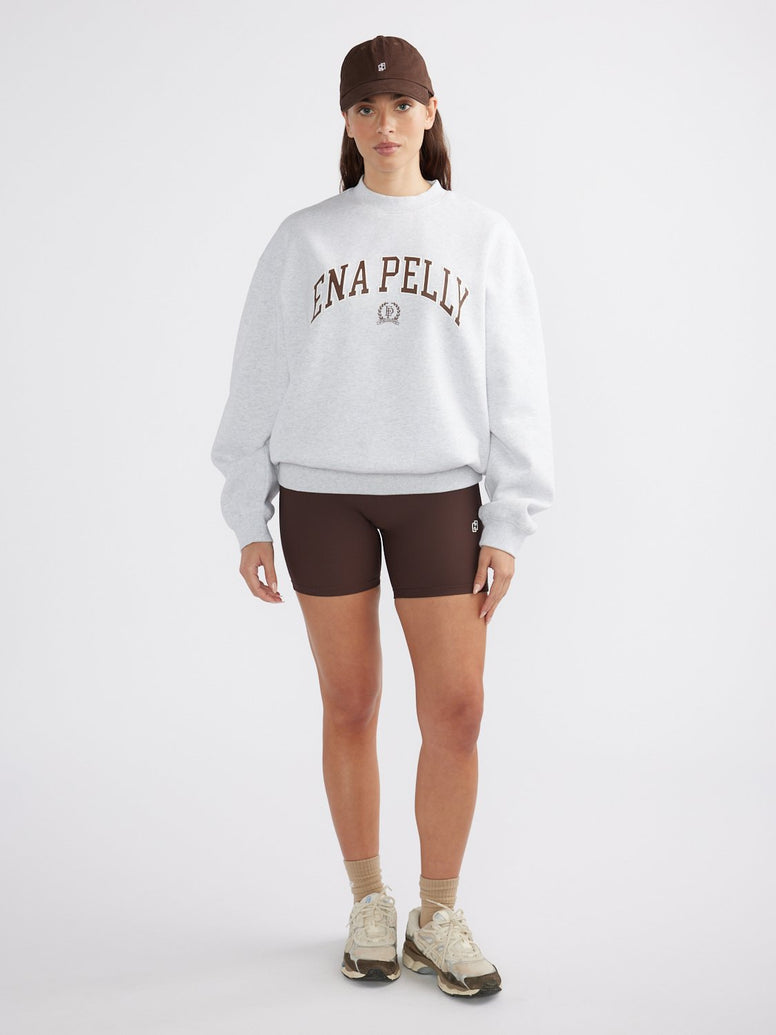 CLASSIC COLLEGIATE SWEATSHIRT - White Marle