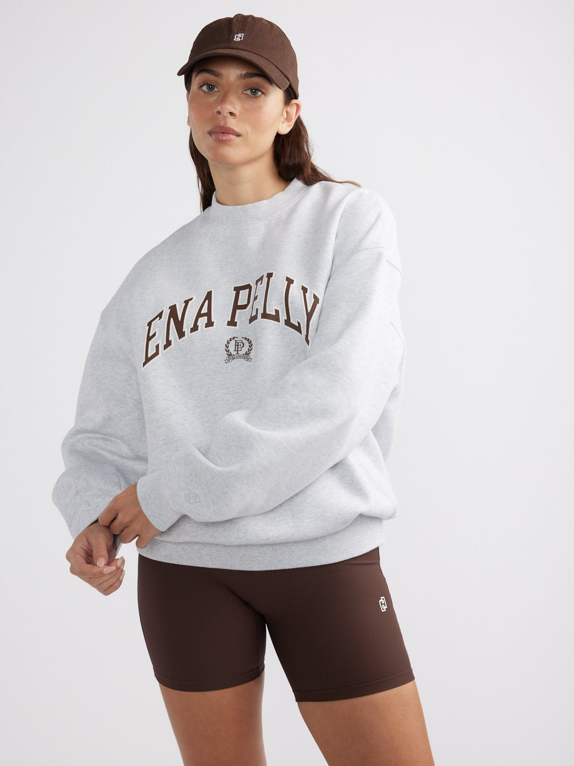 CLASSIC COLLEGIATE SWEATSHIRT - White Marle