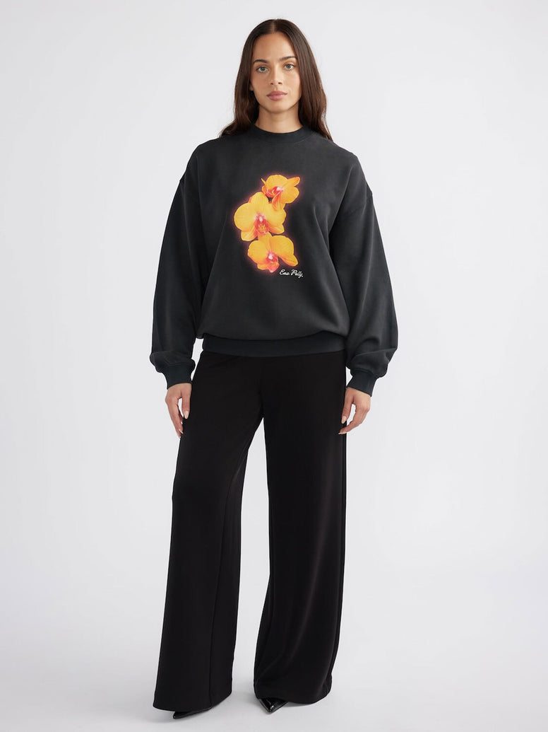 ORCHID SWEATSHIRT - Vintage Black