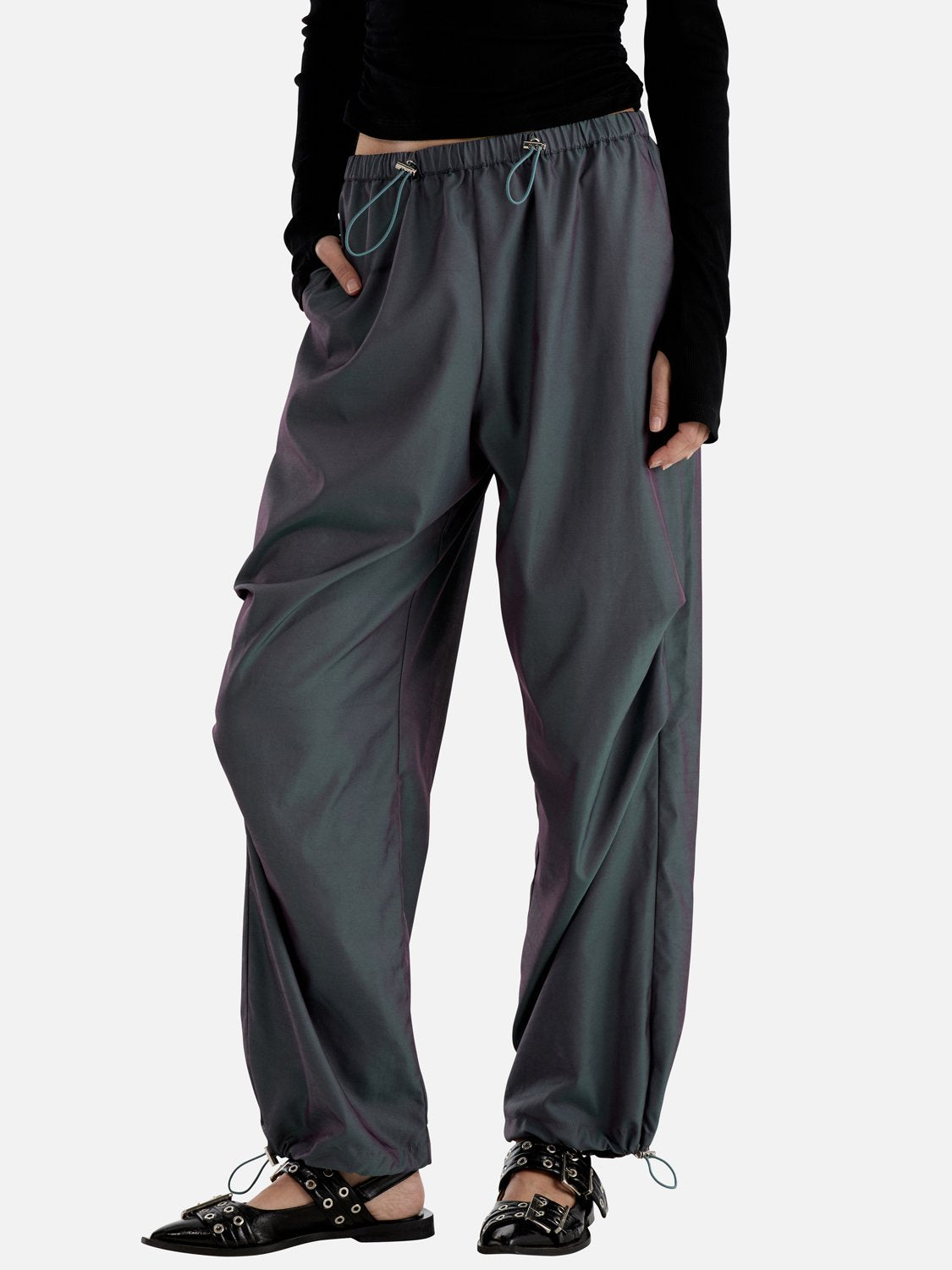 ELLERY IRIDESCENT PANT - Jade