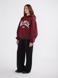 VARSITY HOODIE - Burgundy