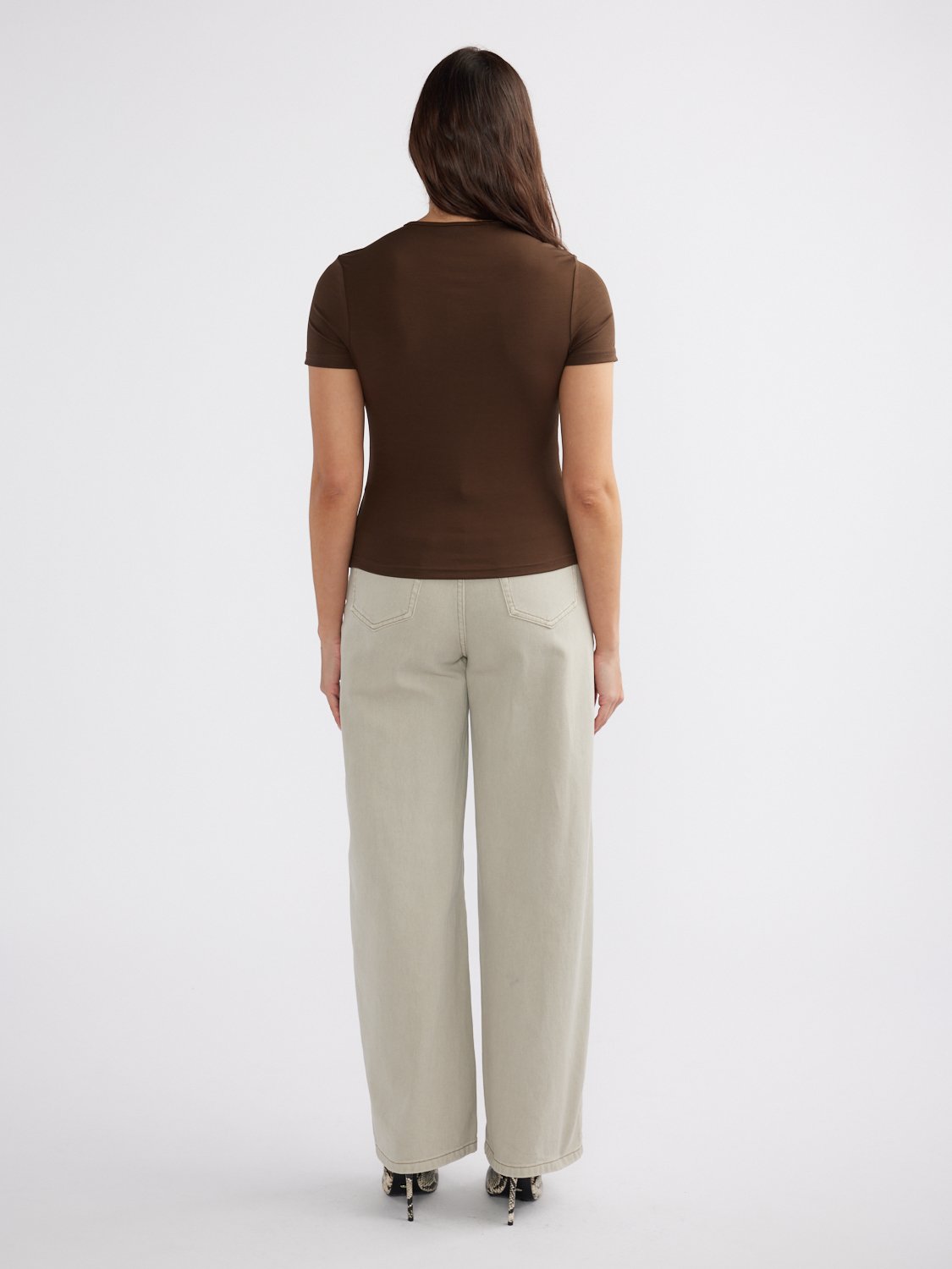 RYAN SHORT SLEEVE TOP - Chocolate