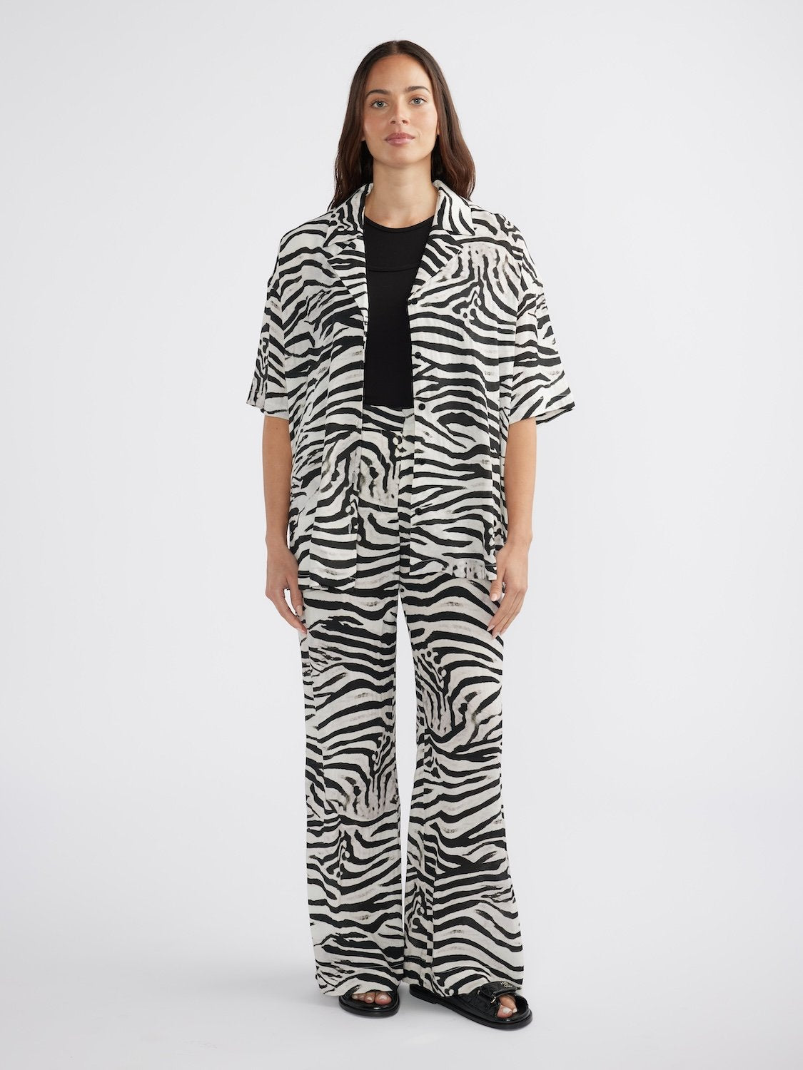 MORGAN RELAXED SHIRT - Monotone Zebra