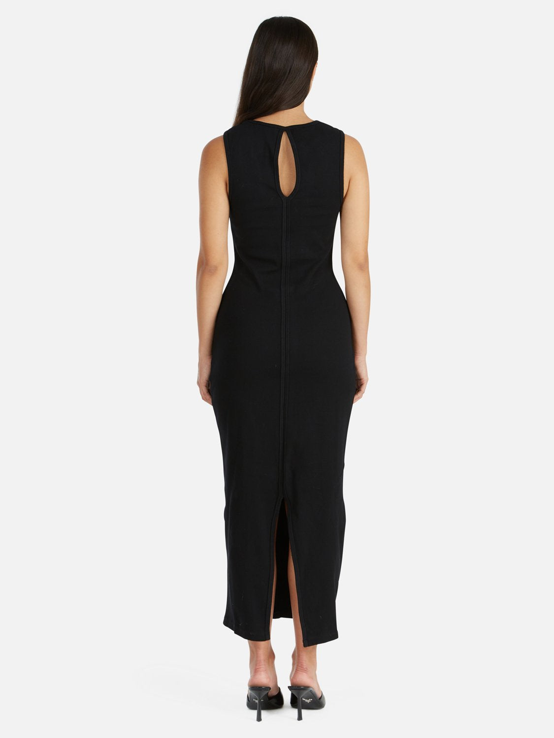 Bronte Cut Out Rib Dress - Black