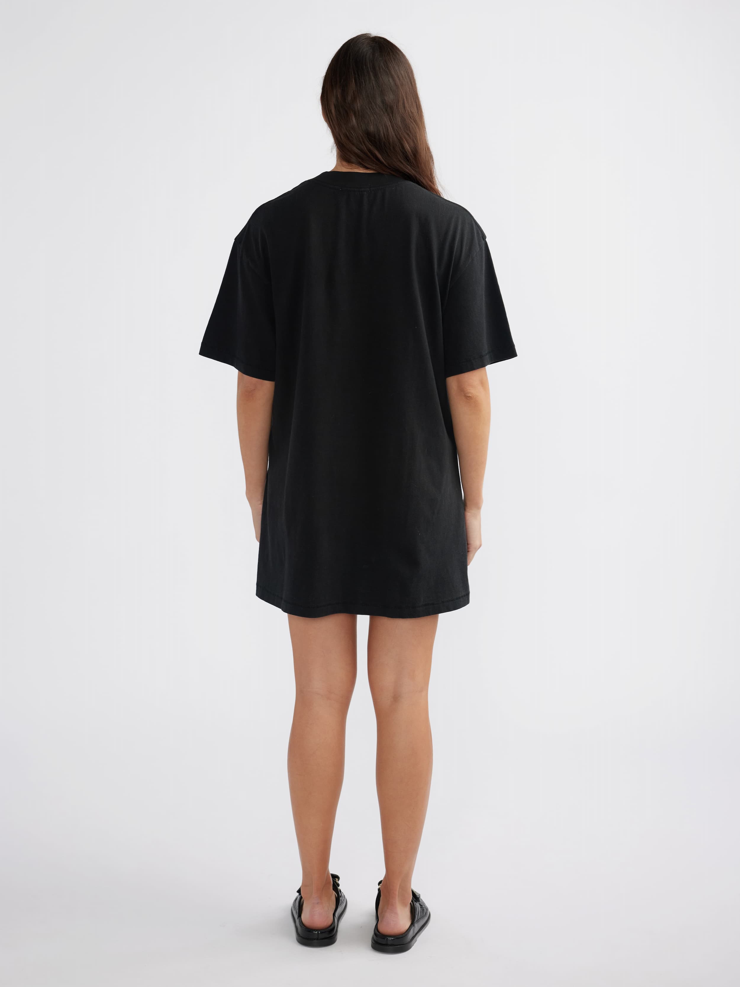 CASSIE TEE DRESS - Washed Black