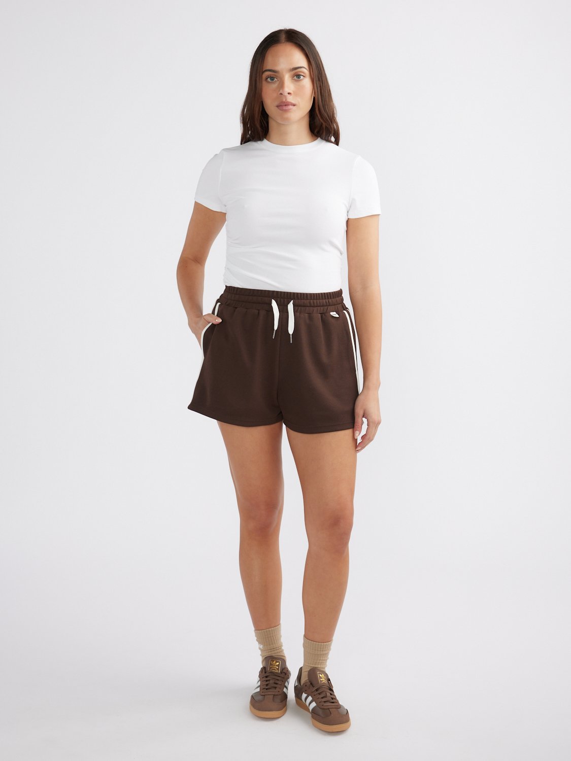 PALOMA STRIPE SHORT - Mocha